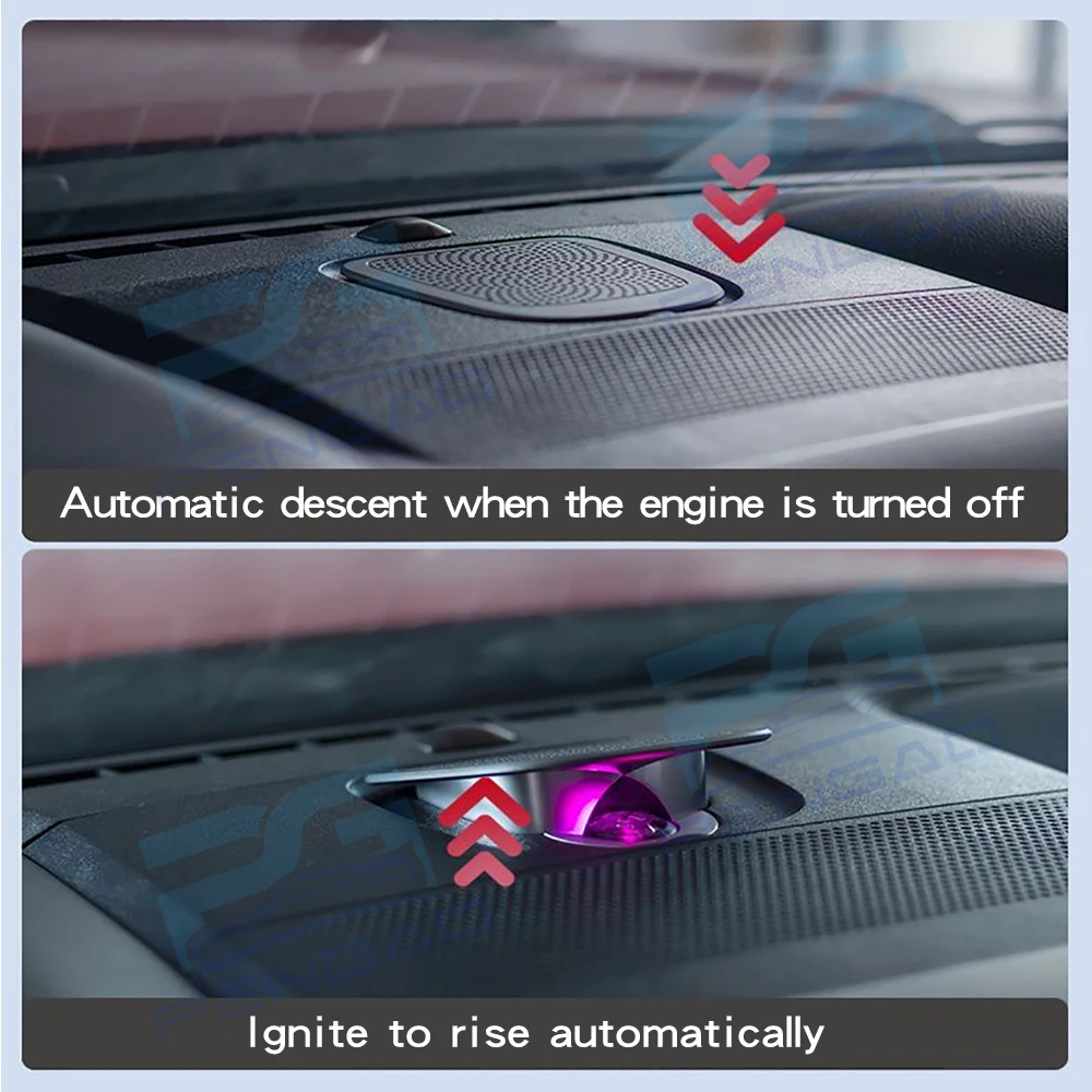 2015-2023 포드 머스탱 리프트 센터 장착 오디오 고음 경적 앰비언트 라이트 의식적 오디오 개조 업그레이드