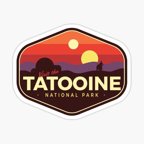 Tatooine National Park  5PCS Stickers for Kid Decor  Water Bottles Bumper Luggage Laptop Art Decorations Print Wall Cartoon