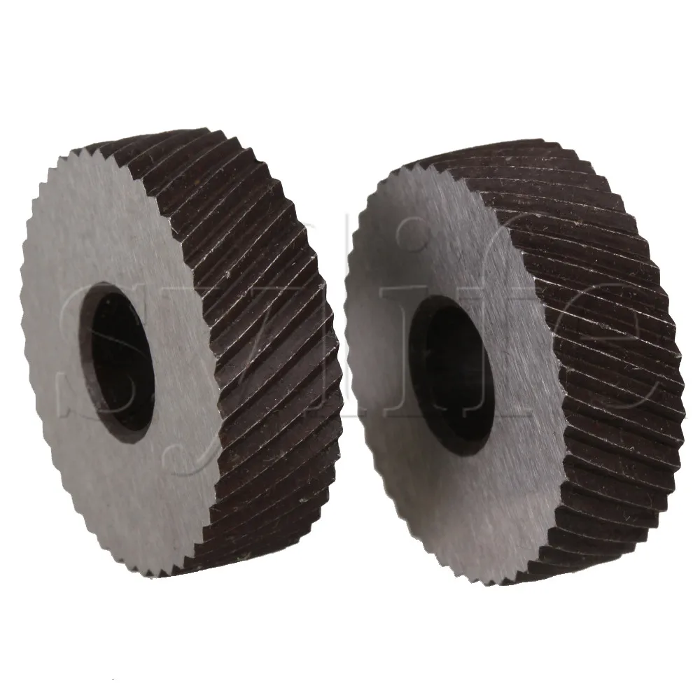 2 x Durable HSS Diagonal Coarse Linear Knurl 1.5mm Pitch Single Wheel 26mm Dia