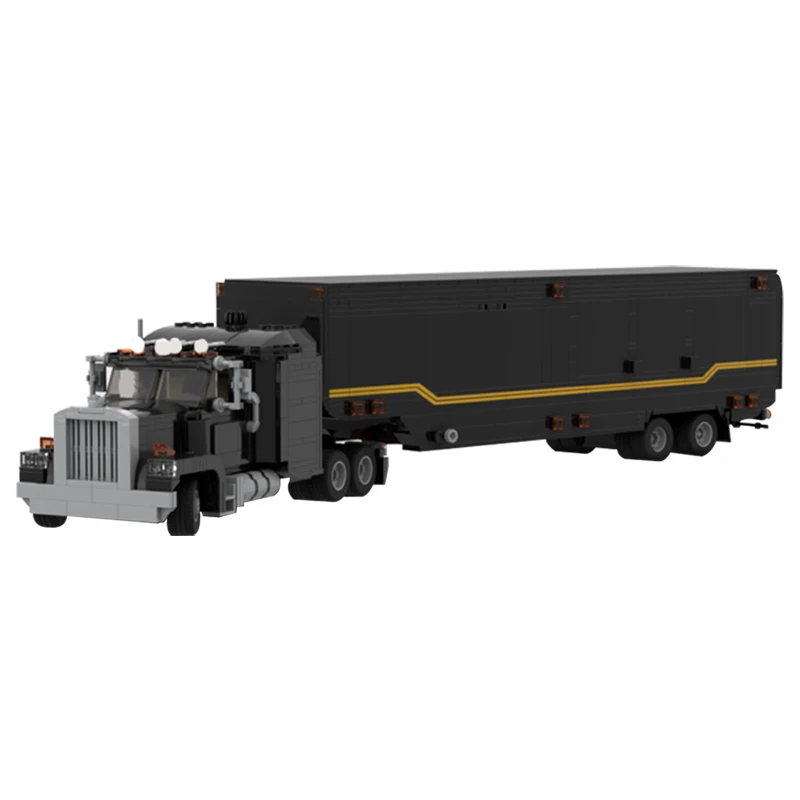 

BZB MOC Engineer Knight Industries F.L.A.G. Mobile Unit Trailer Truck Assembly Brick Toys for Kids Classic Block Set Retro Car
