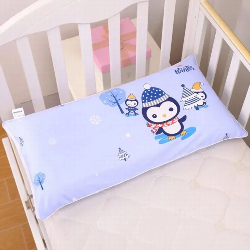 62x32CM Cartoon Side Zipper Nap Pillowcase Household Cotton Children's Bed Pillow Cover Four Seasons Baby Pillowcase