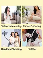 67-inch Selfie Stick with Reinforced Tripod Multifunctional Retractable Portable Cell PhoneTripow ithRemote Control - Image 6