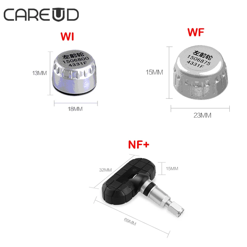 TPMS Replacement Sensor for CAREUD 912 Serial for Toyota Honda Mazda Nissan Car Tire Pressure Monitor Sensor Broken Down Lost