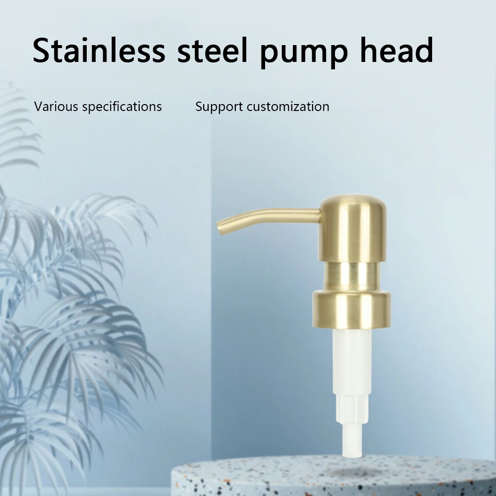 

1PC Bathroom Liquid Lotion Soap Dispenser Pumps Head Handle Stainless Steel Pump Head For Hand Press Kitchen Dispenser Tube
