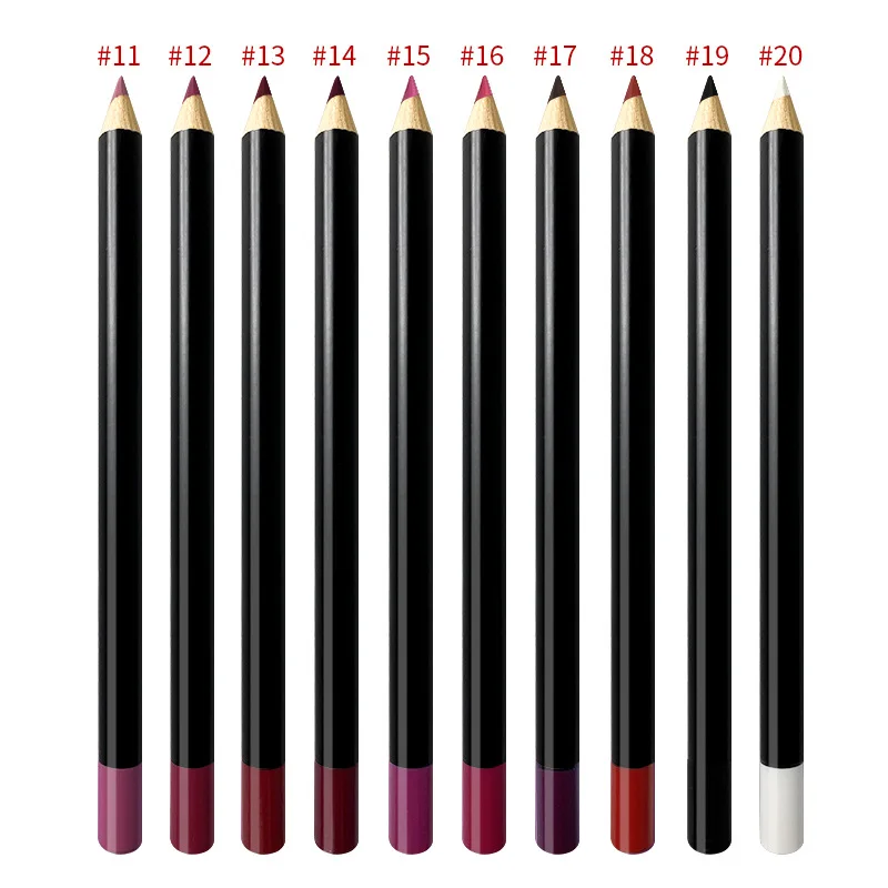 Private Label Lipliner Pencil Vender Long Lasting Brown Lip Liner Waterproof Matte Eyebrow Nude Smoothly