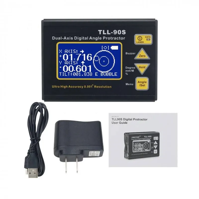 

TTL-90S 0.001 Resolution Angle Finder Magnetic Inclinometer Dual-Axis Angle Protractor