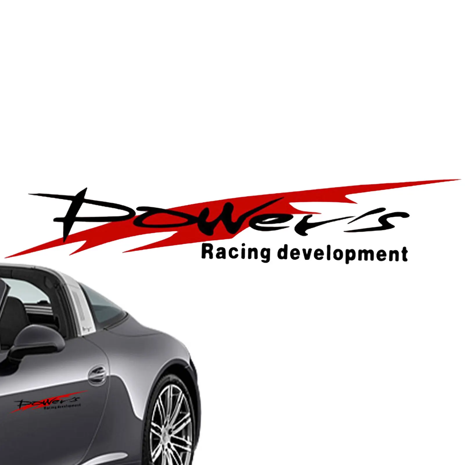 Racing Development Car Sticker Personality Trend Power's Racing Sports Sticker Car Reflective Waterproof Decal Car Decorative