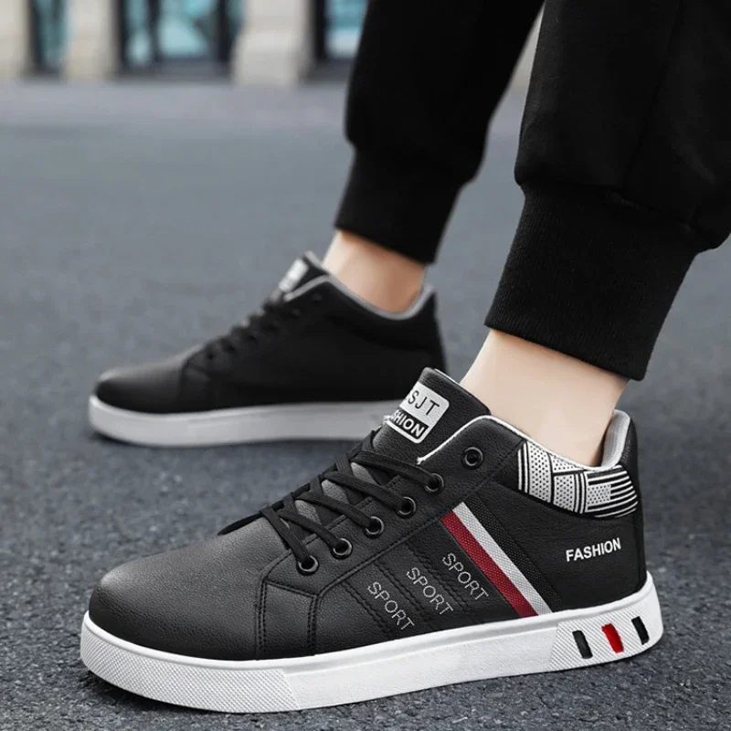 Fashion Men's Casual Shoes Autumn High-Top Vulcanized Shoes for Mens Non-Slip Wear-resistant Men Sneakers Winter Tenis Masculino 5