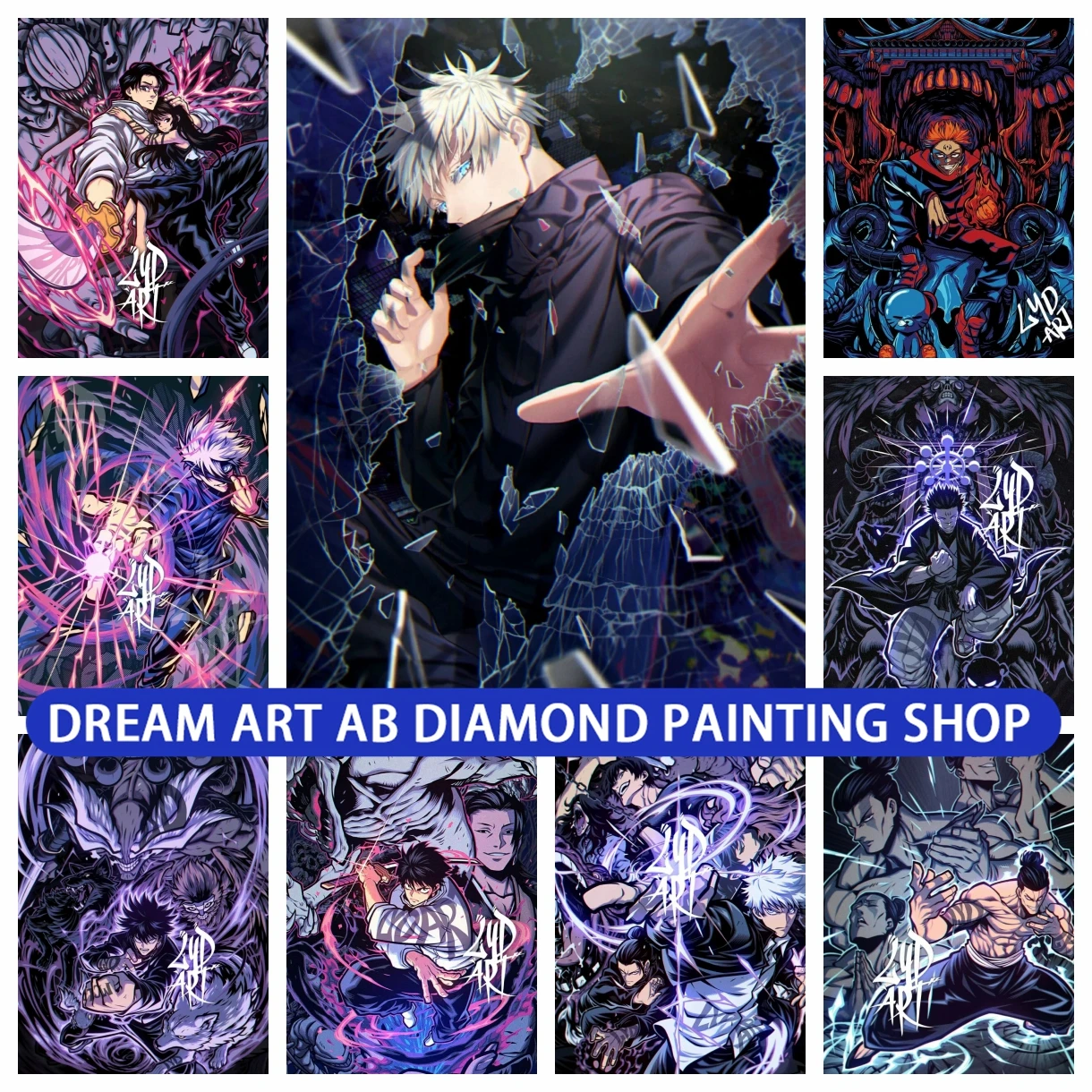 

Jujutsu Kaisen Gojo Satoru DIY AB Diamond Embroidery Painting Cartoon Series Cross Stitch Kits Picture Mosaic Craft Home Decor