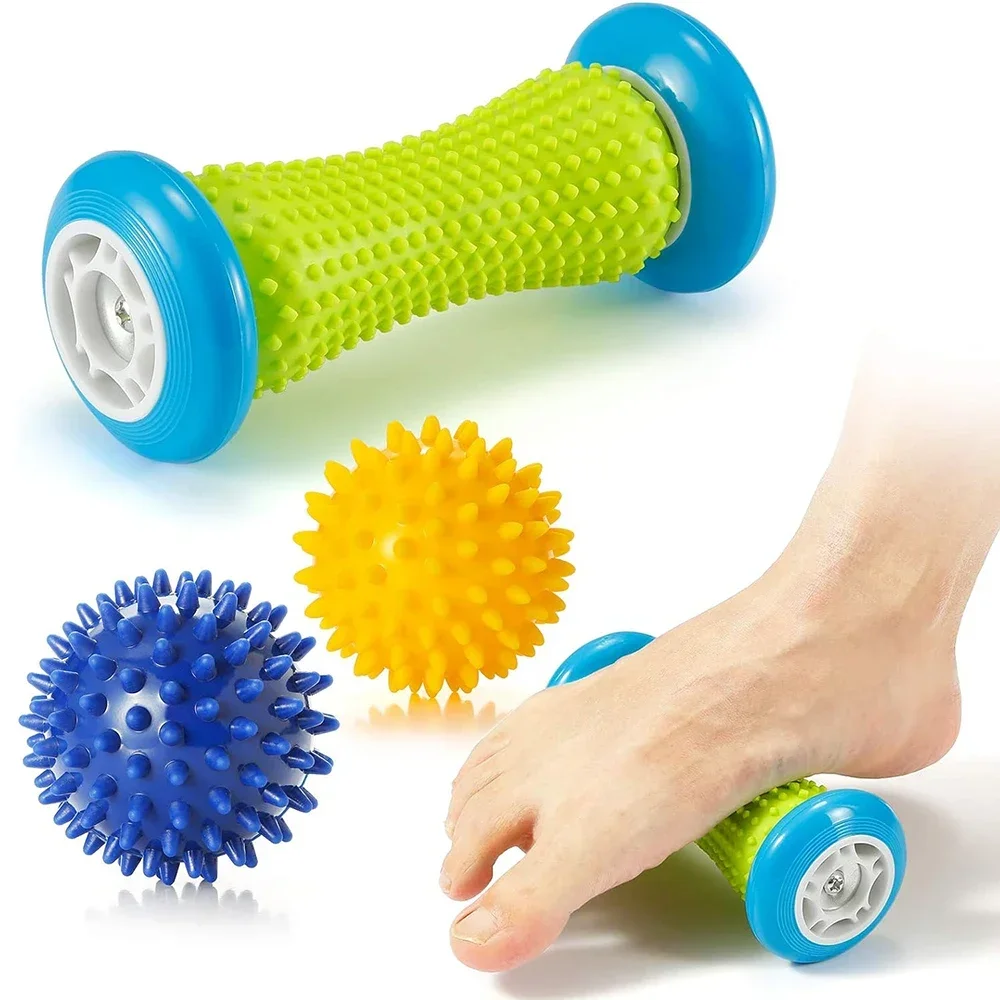 Foot Massage Roller Spiky Balls Fascia Ball For Hand Leg Back Pain Therapy Deep Tissue Trigger Point Recovery Muscle Relaxation