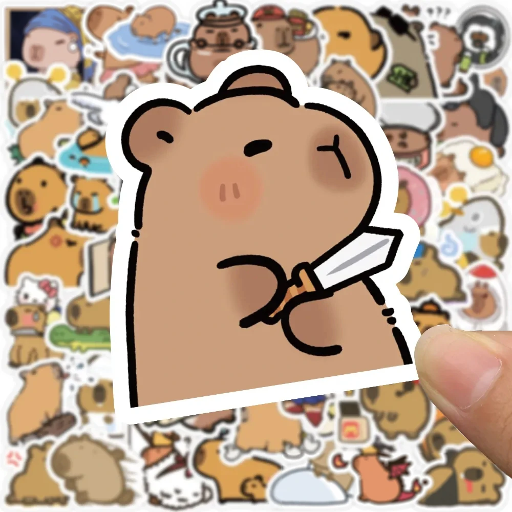 10/30/50/100 stücke kawaii Tier Capybara Graffiti Aufkleber Notebook Laptop Telefon Koffer Tagebuch wasserdicht Aufkleber für Kinder Spielzeug