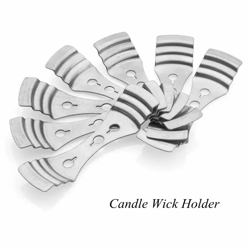 5pcs Wick Holder Metal Candle Wick Centering Devices Silver Stainless Steel Candle Wick Holder for Candle Making