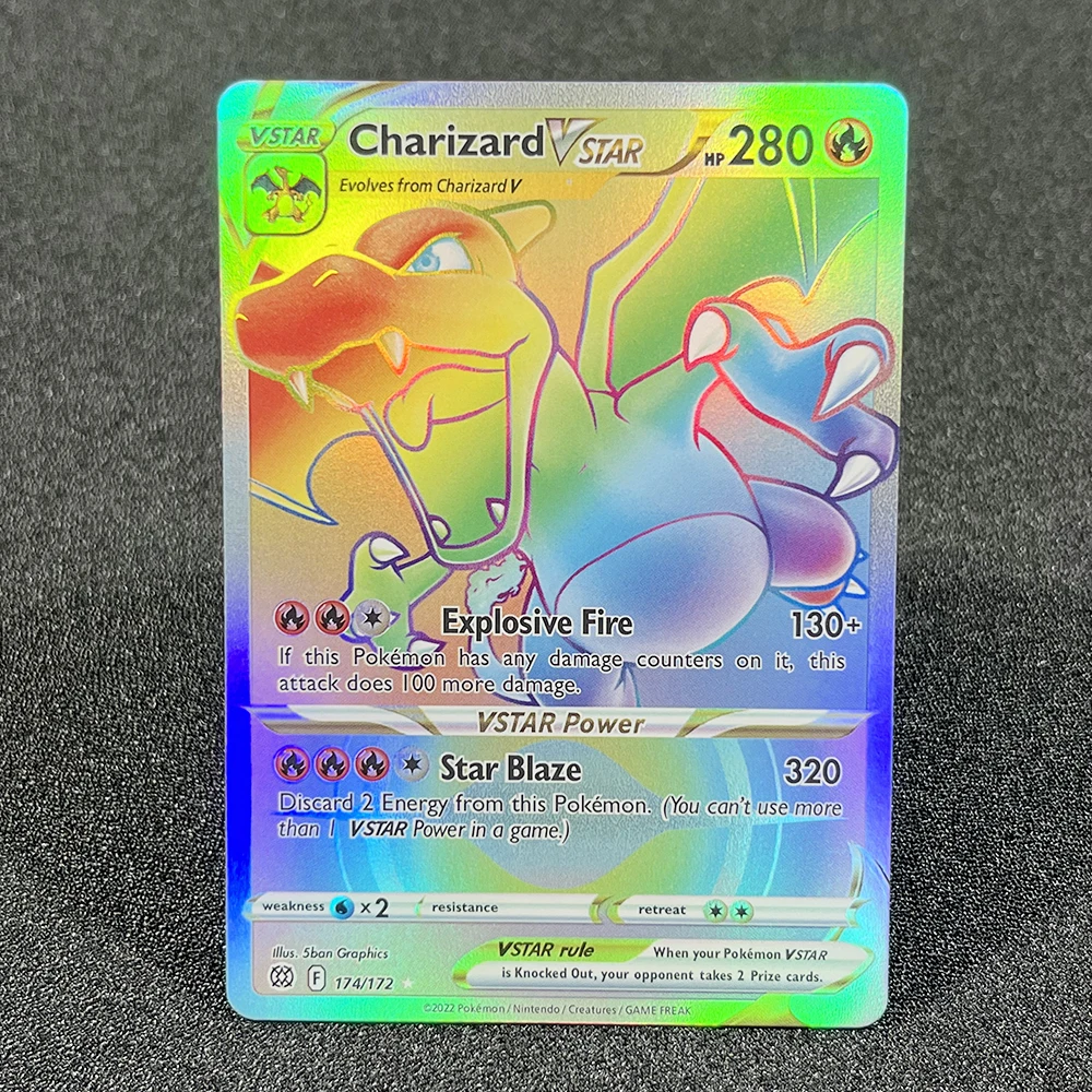 Pokémon Cards Sword&Shield Brilliant Stars Fusion Strike Pokémon GO Mew Charizard Gengar Foil Cards Game Collection PTCG PROXY