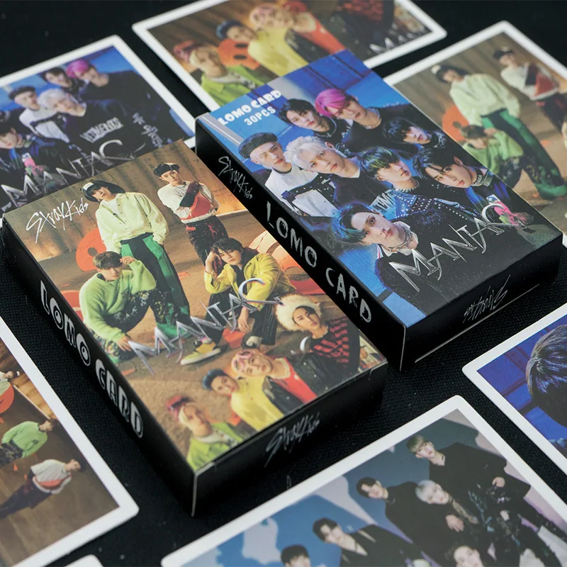 

New 30pcs/set KPOP Stray Kids Lomo Cards High Quality HD Double Side Print Photo Cards Bangchan Felix Han Fans Collection Gift