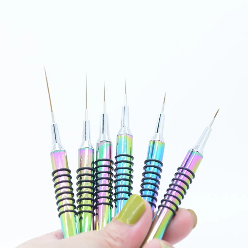 Nail Art Liner DIY Painting Brush Drawing Lines Stripe Flower Painting Pen UV Gel Brush 5