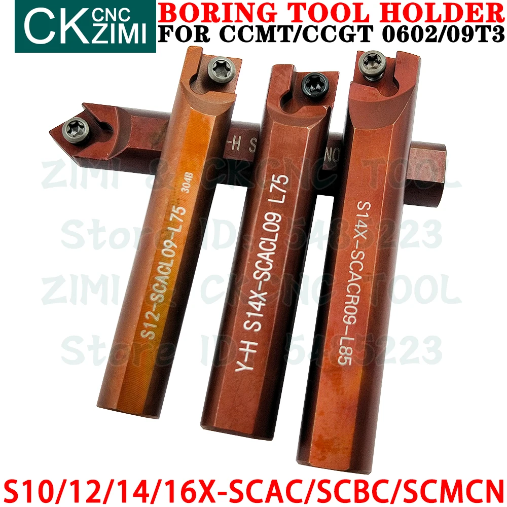 S10X S12 S14X S16X SCACL09 SCACR09 SCBCL06 SCBCR06 SCBCL09 SCBCR09 SCMCN06 SCMCN09 Boring Turning Tool Holder CNC CCMT Inserts