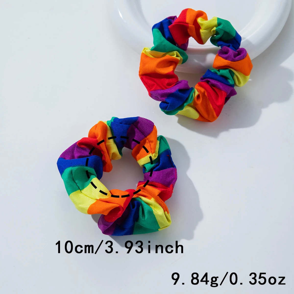 Hair accessory Multi-Purpose dog rainbow tropical style pet dog cat collar and for women girls hair band ring accessories