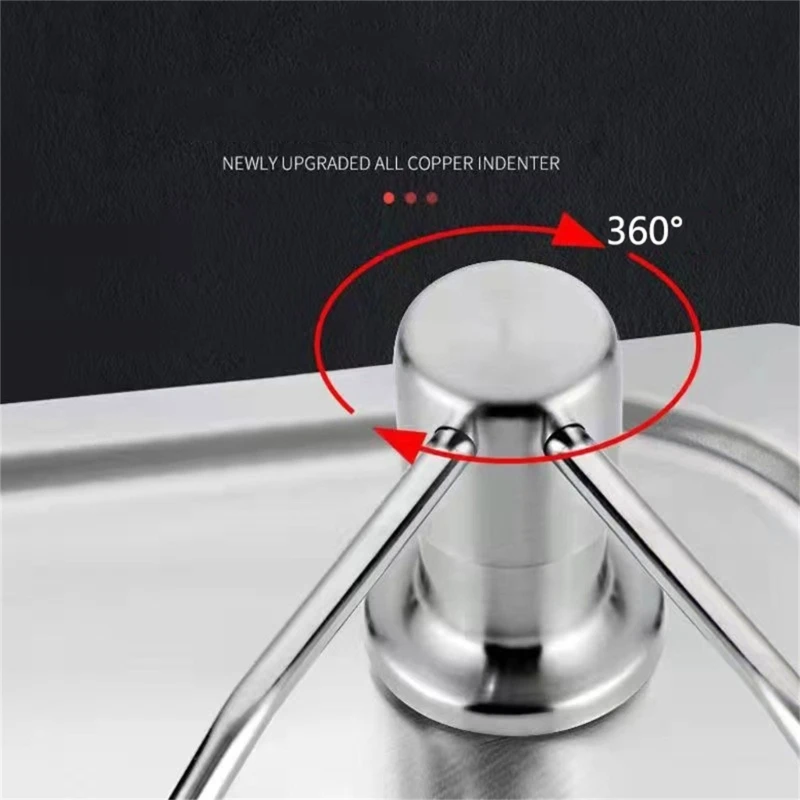 Kitchen Tool Stainless Steel Soap Dispenser with Flexible Silicone Hose for Easy Refills for Bathroom and Kitchen 6
