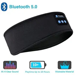 Bluetooth Headband Earphones: Sports & Sleep Music Mask (Black)