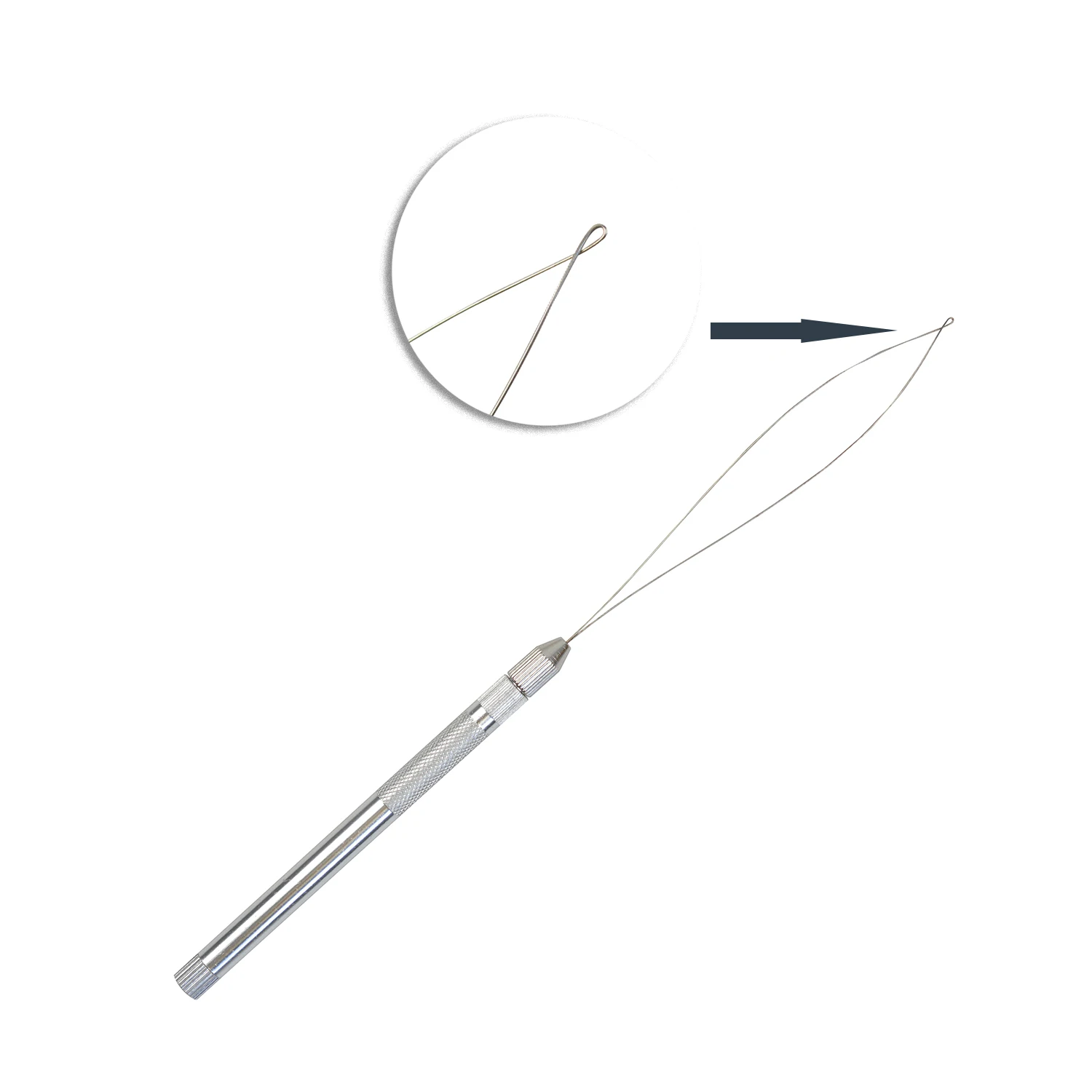 1Pc Ventilating Needle for Lace Wig Making Weaving Needles Micro Ring Loop Threader for Hair Extension Tool