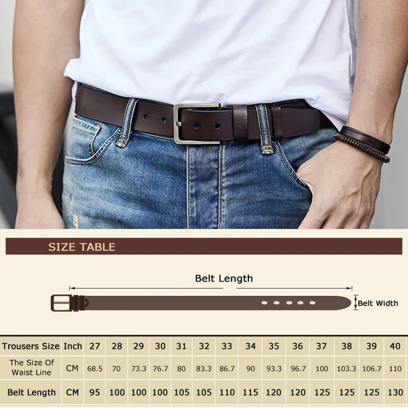 leather belt size