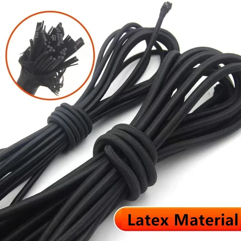 Heavy Duty Bungee Cord Elastic Tie Strap String Carabiner Hooks Kayak Cycling Luggage Packing Ropes Camping Accessories bungee cord