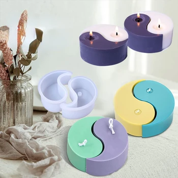 DIY Tai Chi Candle Silicone Mold Aromatherapy Candle Gift Epoxy Resin Mold tanie i dobre opinie 