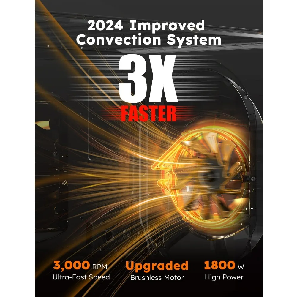 XL Pro Air Fryer Toaster Oven with Grill Combo Ultra-Fast Convection System 35% Crispier 2X More Even 142 Presets