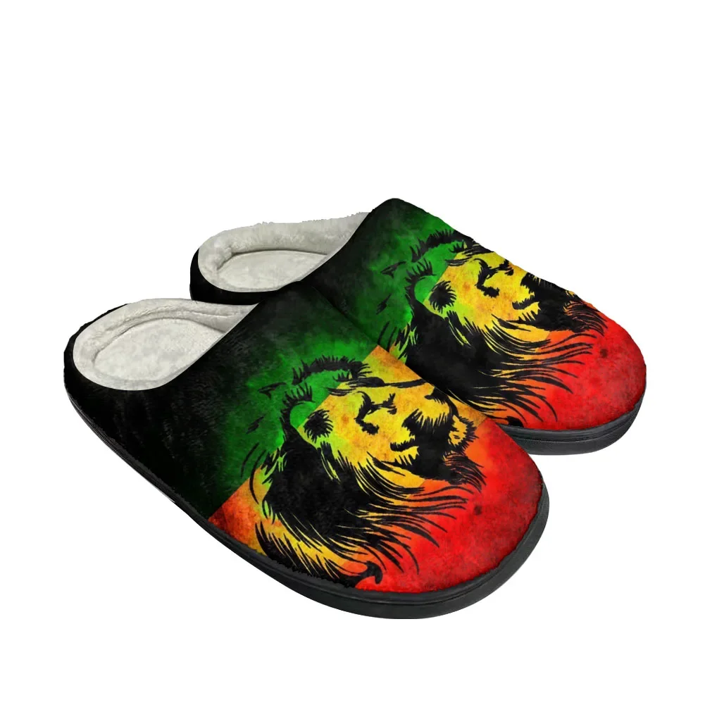 

Горячая новинка, модные тапочки Rasta lion на заказ, мужские и женские сандалии, плюшевая Повседневная сохраняющая тепло обувь, теплые удобные Тапочки