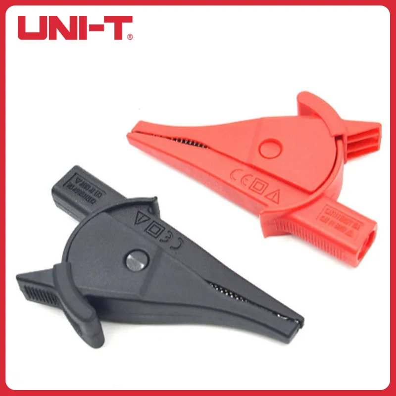 

UNI-T UT-C02A Through Hole Alligator Clip Banana 80mm Crocodile Clip Interface Straight Plug for Multimeter Probe Battery Test