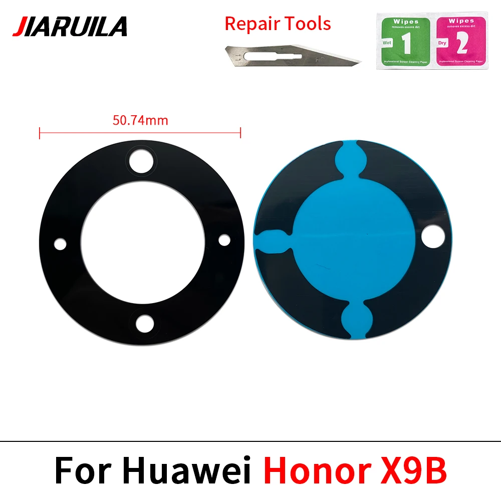 화웨이 아너 X5 플러스 X6S X6A X7A X8 4G X9 5G X9A X9B용 후면 카메라 렌즈 유리 커버(스티커 접착식 수리용) 10개