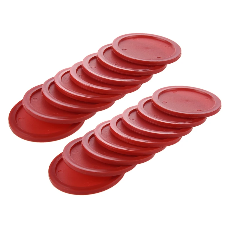 Set Air Hockey Rosso (16 Pezzi. Disco Da Hockey Ad Aria Da 63 Mm)