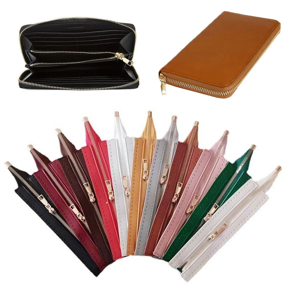 2 Cerniere In Pelle Sintetica Per Borse Fai-da-Te – Marrone, Beige, Nero, 27x5,5 Cm, Con Fibbie Metalliche, Accessori Cucito - 3