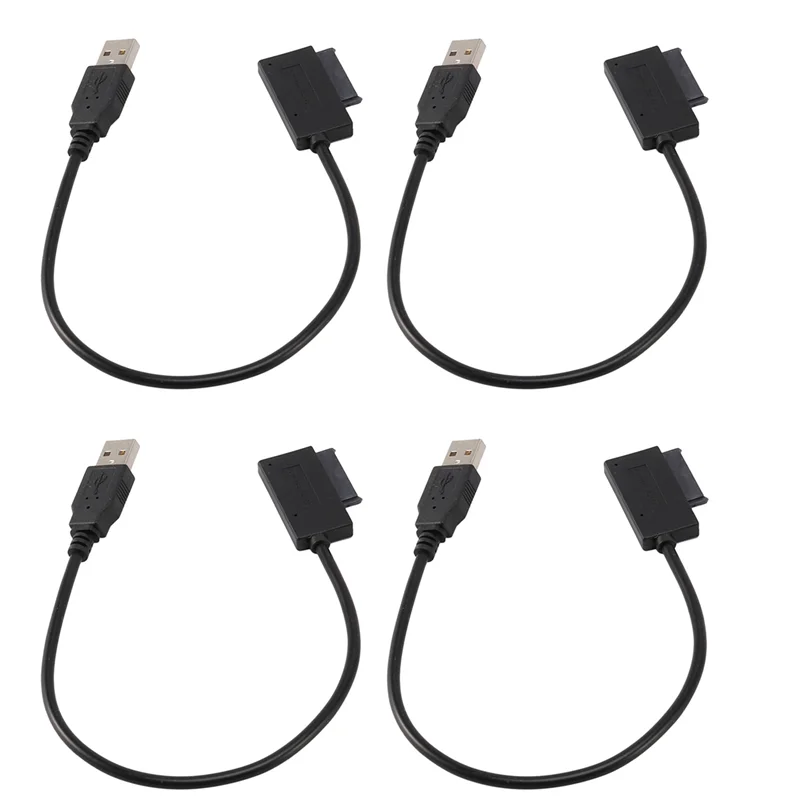SUNRI-4X USB 2.0 미니 Sata II 7+6 13핀 어댑터 변환기 케이블 노트북 CD/DVD ROM 슬림라인 드라이브