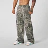 New Straight Trendy Casual Pants Men's Camouflage Wide Leg Pants Breathable running trousers loose Large size men sweatpants 4