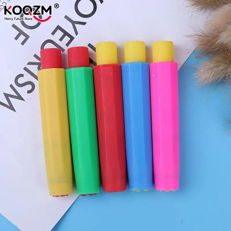 건강 무독성 랜덤 초크 클립, 다채로운 초크 홀더, 교사 및 어린이를 위한 깨끗한 교육 홀드, 카와이 문구, 5 개