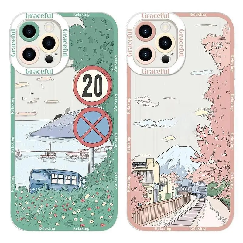 Anime Landscape Phone Case – Stylish Japanese Art Design Cover