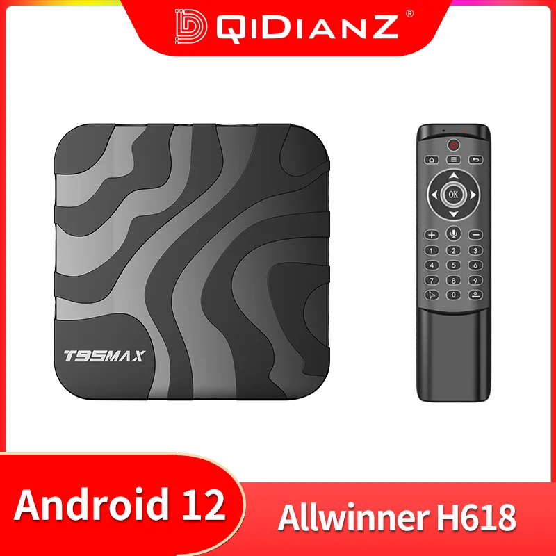 Akıllı TV kutusu Android 12 T95 MAX Allwinner H618 Wifi 2.4G 5G 4K
