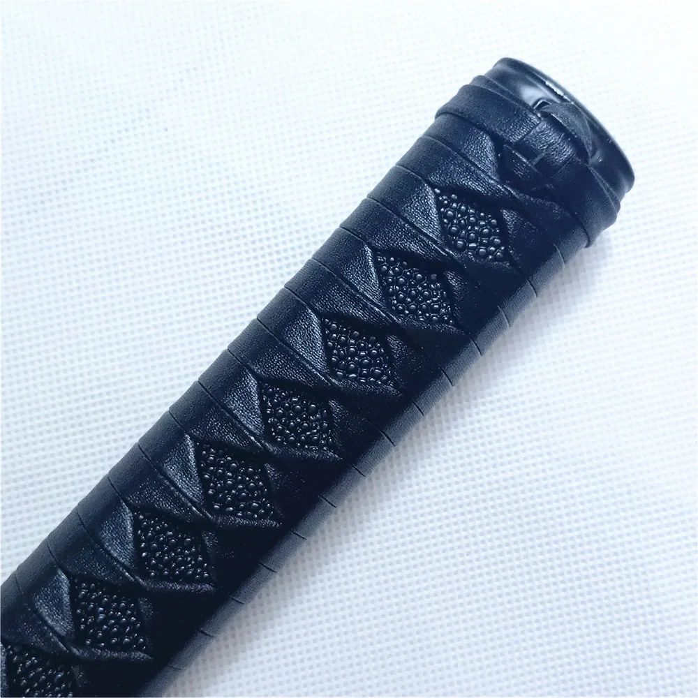 Фото Уникальная рукоятка 30 см из сплава фучи Кашира менюки для реальных японских стандартных фитингов из черной кожи №3
