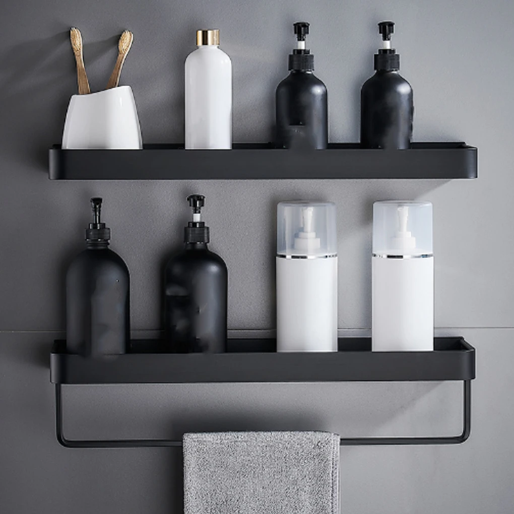 

Shelves Rustproof Dual-purpose Storage Rack Wall-Mounted Bath Organizer