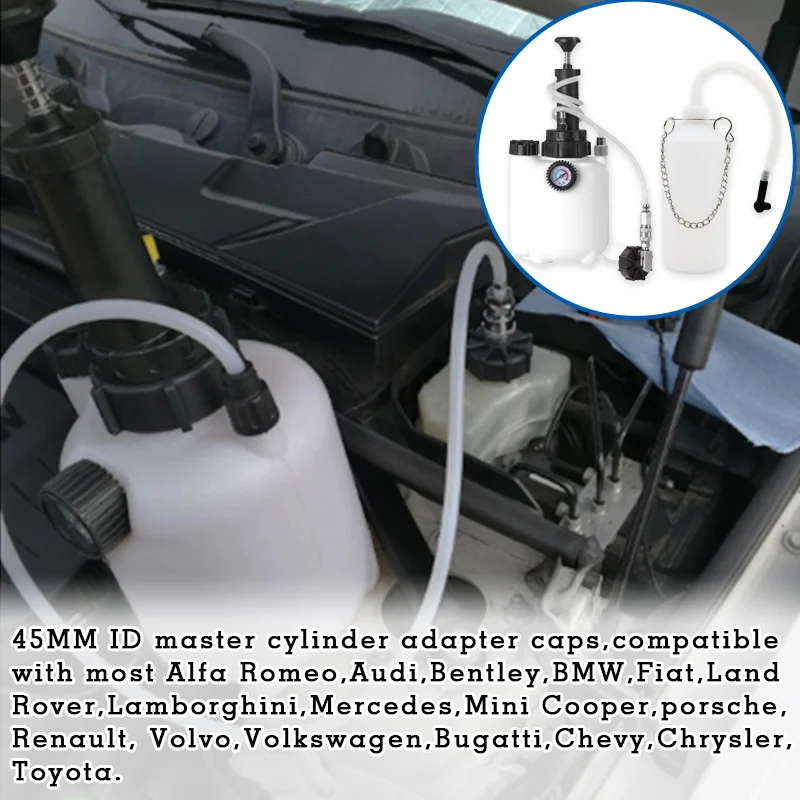 3L manuelles Auto-Bremsenentlüfter-Set mit 1L Ölflasche, Flüssigkeit, Druckentlüftung, hydraulischer Füllwechsler, Vakuumpumpe, Betankungswerkzeug – Detail 2