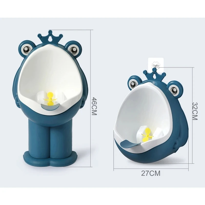 Boys Stand Vertical Pee Frog Shape Baby Toilet Urinal Kids Potty Training Urinate Infant Bathroom Wall-Mounted Urinal 5