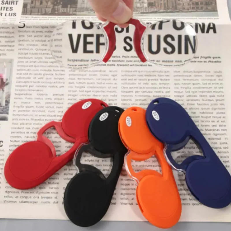 Silicone Nose Clip Pocket Reading Glasses for Men Women Portable TR Round Frameless