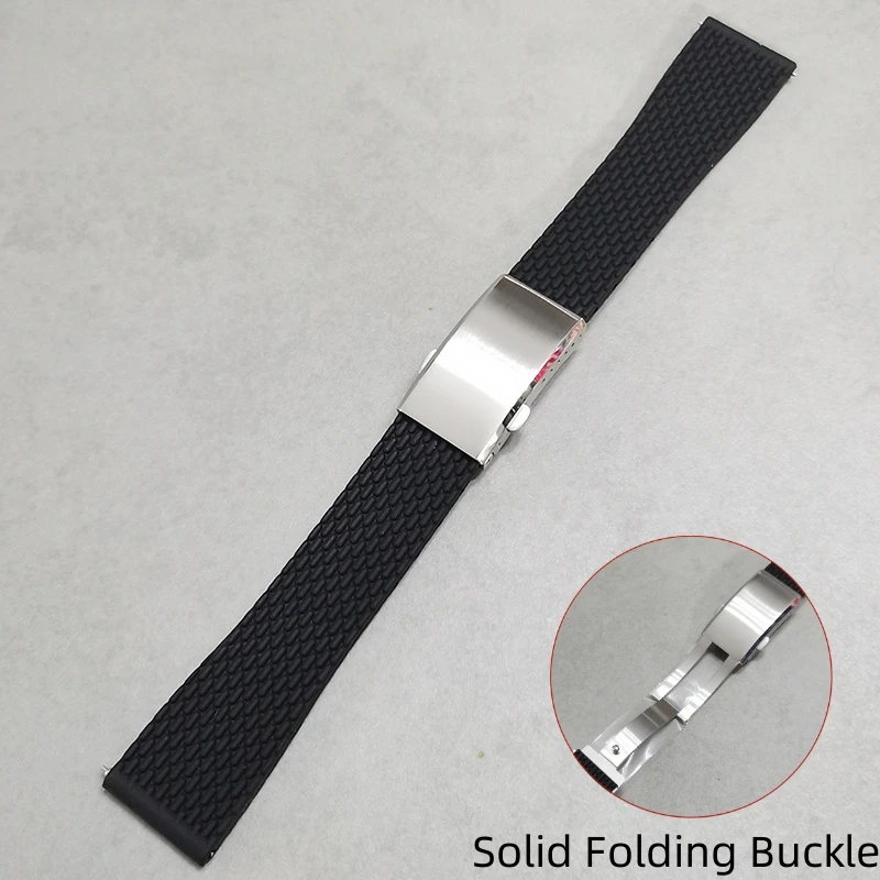 Sourcing Map Cinturino Orologio In Silicone Morbido 22mm Con Sgancio Rapido - Impermeabile, Fibbia Opaca In Acciaio, Per Uomo E Donna, Adatto Per Sport E Uso Quotidiano (Azzurro/Nero)