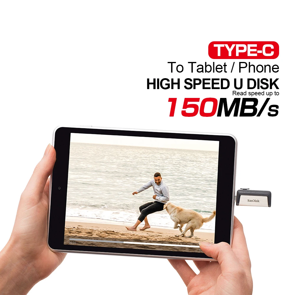 محرك أقراص فلاش SanDisk Dual USB Type-C و Type-A S...