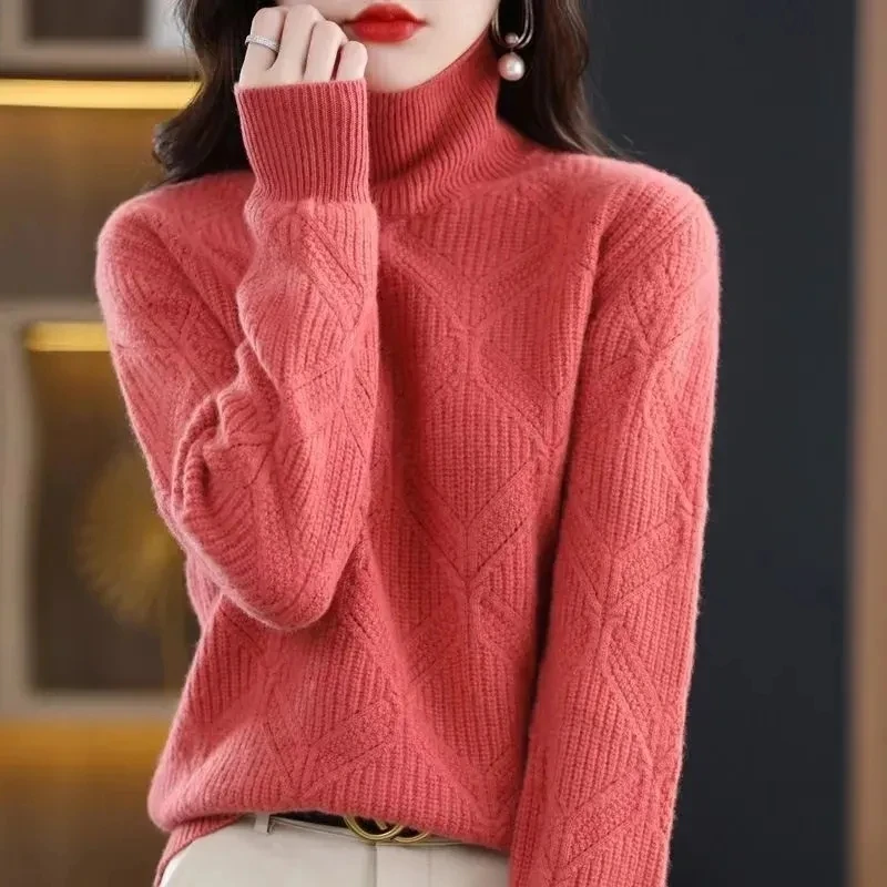 

2023 New Autumn Winter Women Sweater Pullover Knitting Sweater Female Thicken Bottoming Shirt Sweater Ladies Jumper Knitwear Top