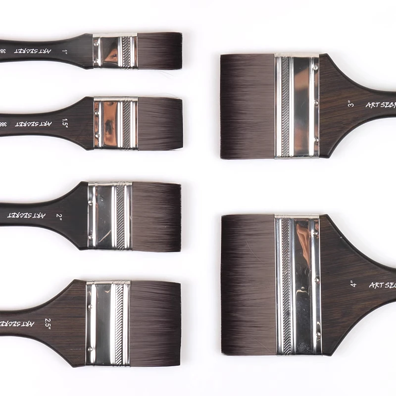 ArtSecret High Grade 3882 Oil Acrylic Watercolor Brush Synthetic Hair Long Wooden Handle Painting Tool Art Artist Supplies 6