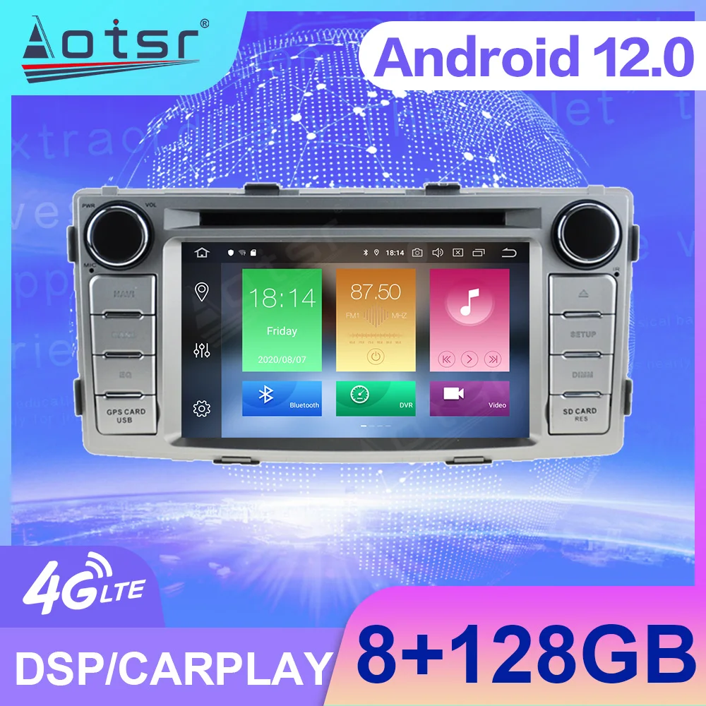 

Android 12 экран автомобиля радио для TOYOTA HILUX 2012 2013 2014 LET GPS беспроводной Carplay центральный мультимедийный плеер стерео головное устройство
