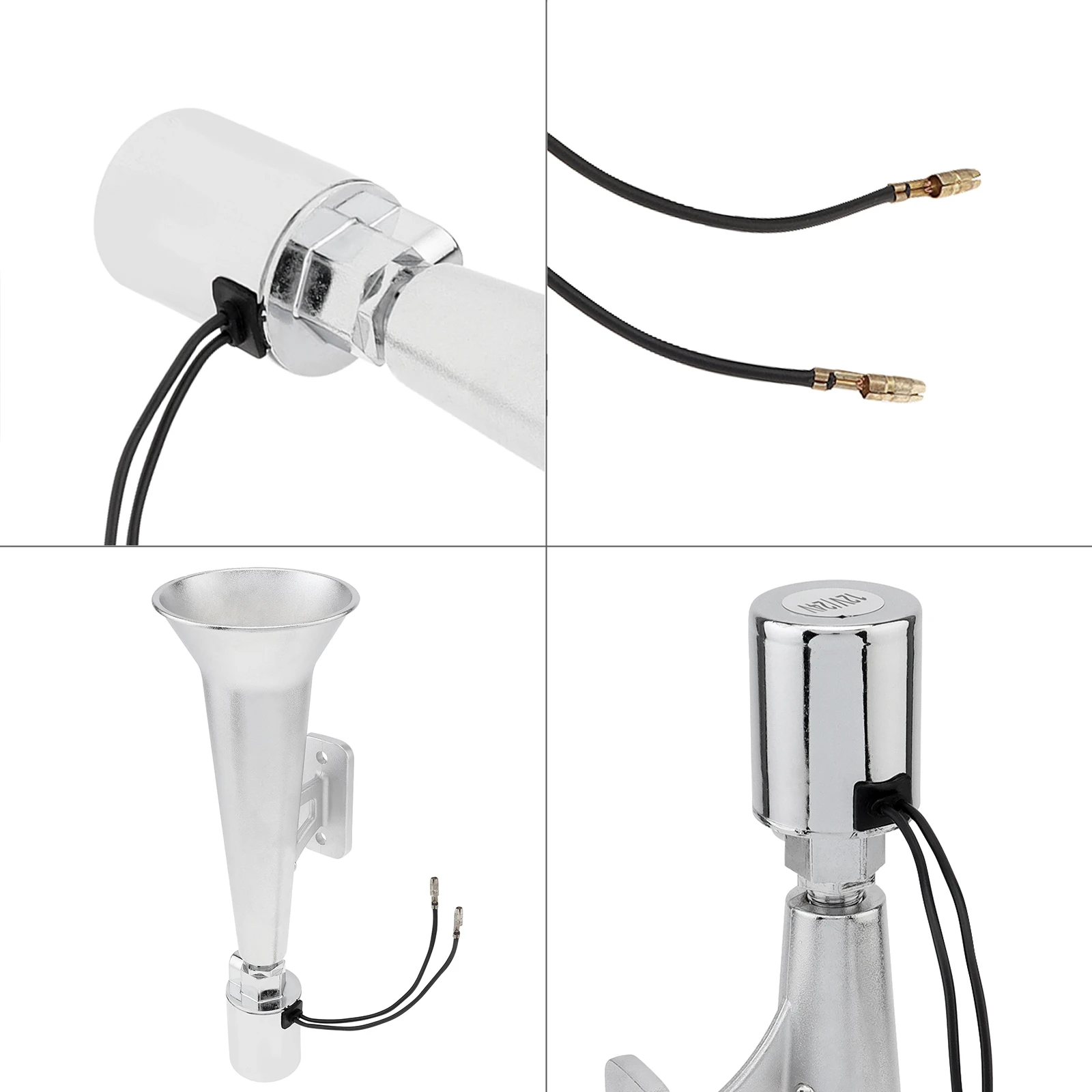 180dB Super Loud Zinc Alloy 12V / 24V Single Tube Air Horn for Trucks Buses Boat Trains Wear-resistant Whistle Horn car air horn