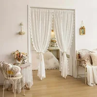 1pc elegant phoenix tail lace chiffon curtain, suitable for living room, kitchen and home decoration.